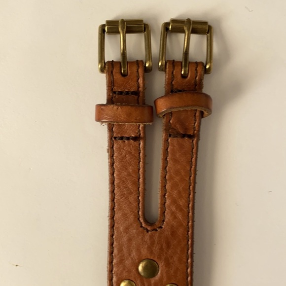 Leather Double buckle belt - Picture 6 of 12